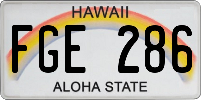 HI license plate FGE286