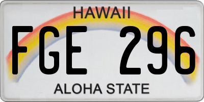 HI license plate FGE296