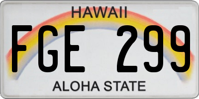 HI license plate FGE299
