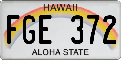 HI license plate FGE372