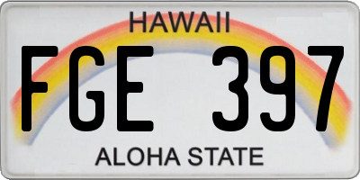 HI license plate FGE397