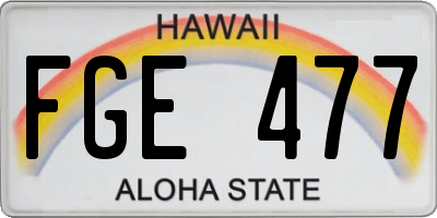HI license plate FGE477