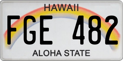 HI license plate FGE482