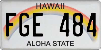 HI license plate FGE484
