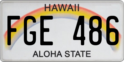 HI license plate FGE486