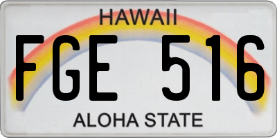HI license plate FGE516