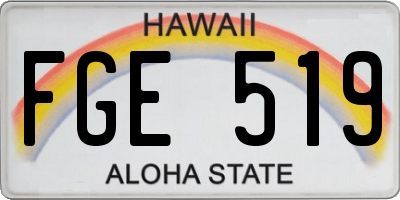 HI license plate FGE519
