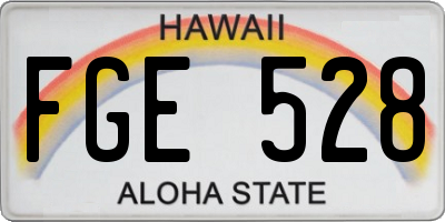 HI license plate FGE528