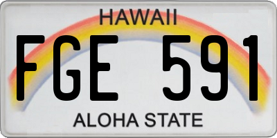 HI license plate FGE591