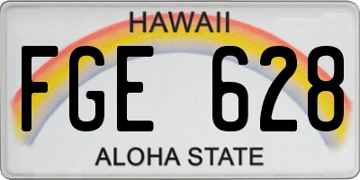 HI license plate FGE628