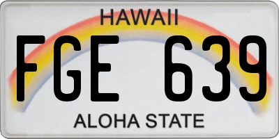 HI license plate FGE639