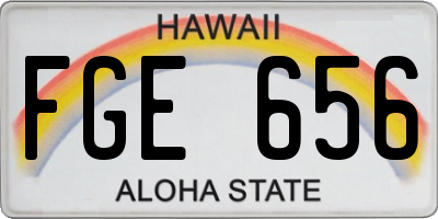 HI license plate FGE656
