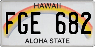 HI license plate FGE682