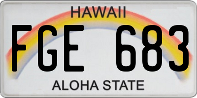 HI license plate FGE683