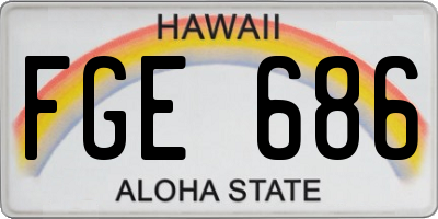 HI license plate FGE686