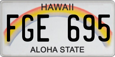 HI license plate FGE695
