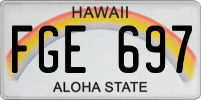 HI license plate FGE697
