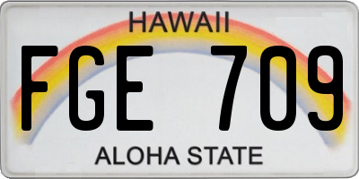 HI license plate FGE709
