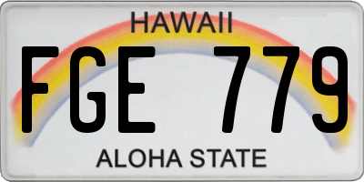 HI license plate FGE779