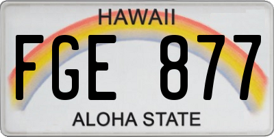 HI license plate FGE877