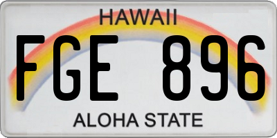 HI license plate FGE896