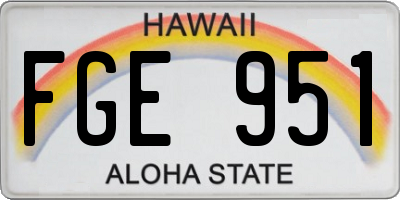 HI license plate FGE951