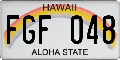 HI license plate FGF048