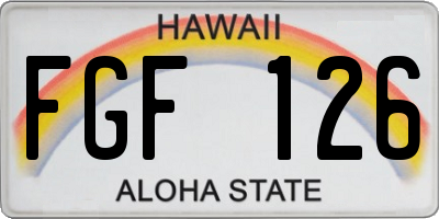HI license plate FGF126
