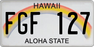 HI license plate FGF127