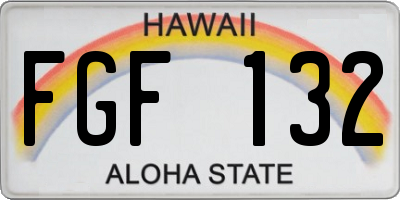 HI license plate FGF132