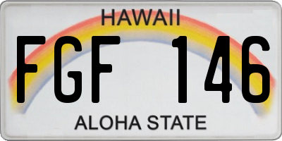 HI license plate FGF146