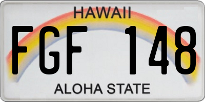 HI license plate FGF148