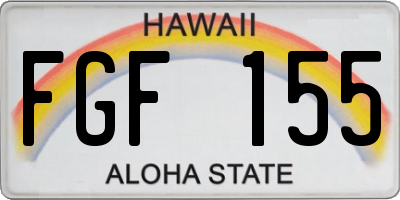 HI license plate FGF155