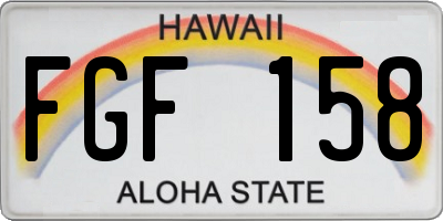 HI license plate FGF158