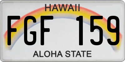 HI license plate FGF159