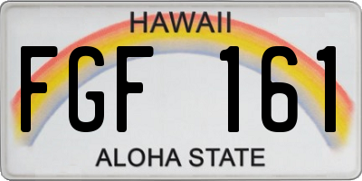 HI license plate FGF161