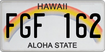 HI license plate FGF162