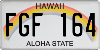 HI license plate FGF164
