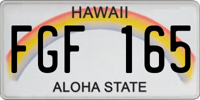 HI license plate FGF165