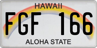 HI license plate FGF166