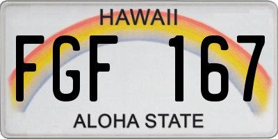 HI license plate FGF167