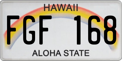 HI license plate FGF168