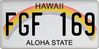 HI license plate FGF169
