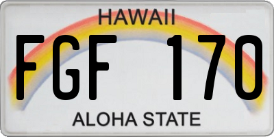 HI license plate FGF170