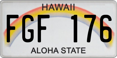 HI license plate FGF176
