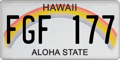 HI license plate FGF177