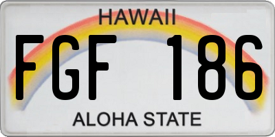 HI license plate FGF186