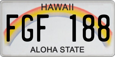 HI license plate FGF188