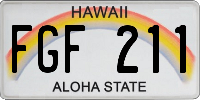 HI license plate FGF211