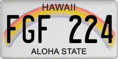 HI license plate FGF224